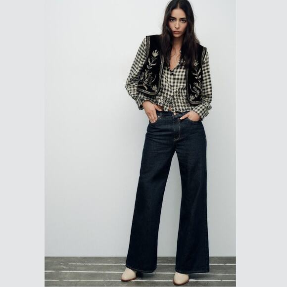 RARE!!! ZARA Open Front Vest NWT - Picture 7 of 10